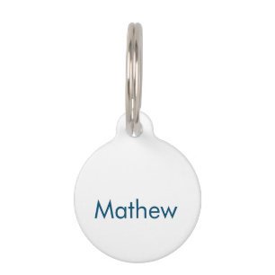 simple initial letter monogram add your name lett pet tag