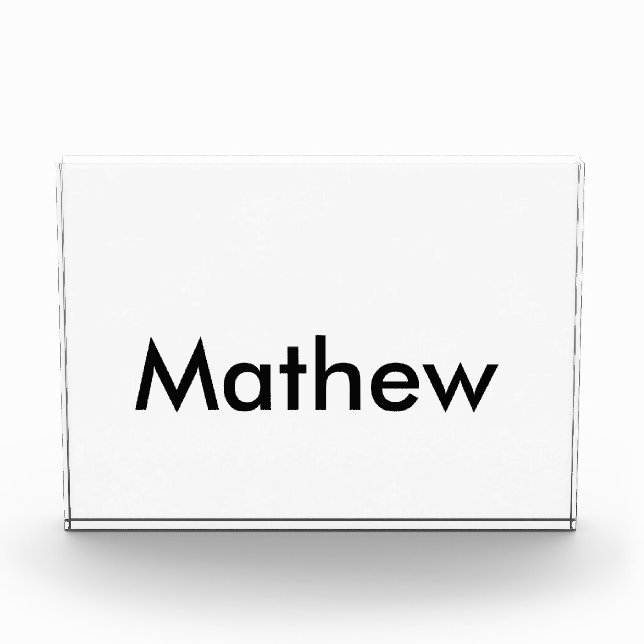 simple initial letter monogram add your name lett  photo block (Front)