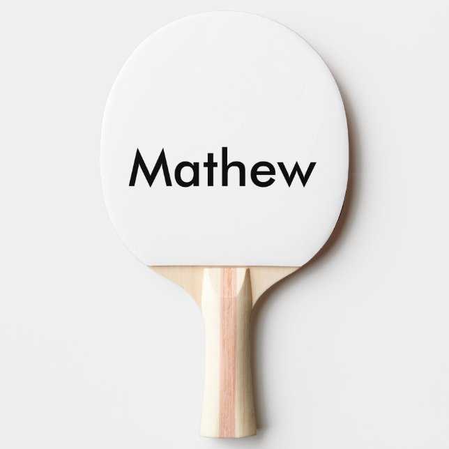 simple initial letter monogram add your name lett  ping pong paddle (Front)