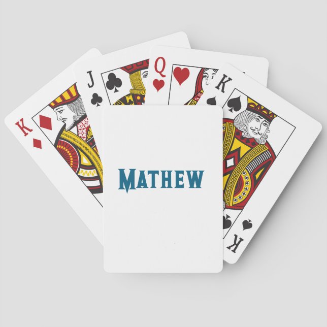 simple initial letter monogram add your name lett  playing cards (Back)