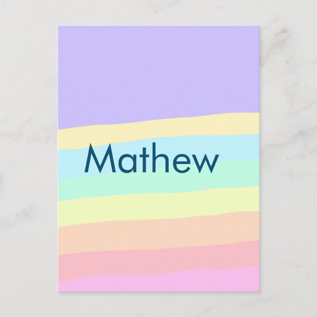 simple initial letter monogram add your name lett  postcard (Front)