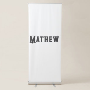 simple initial letter monogram add your name lett  retractable banner