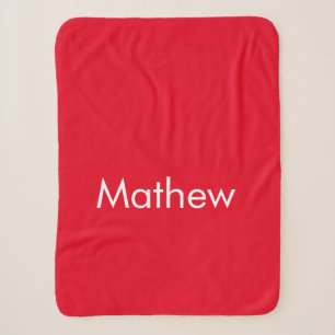 simple initial letter monogram add your name lett  sherpa blanket