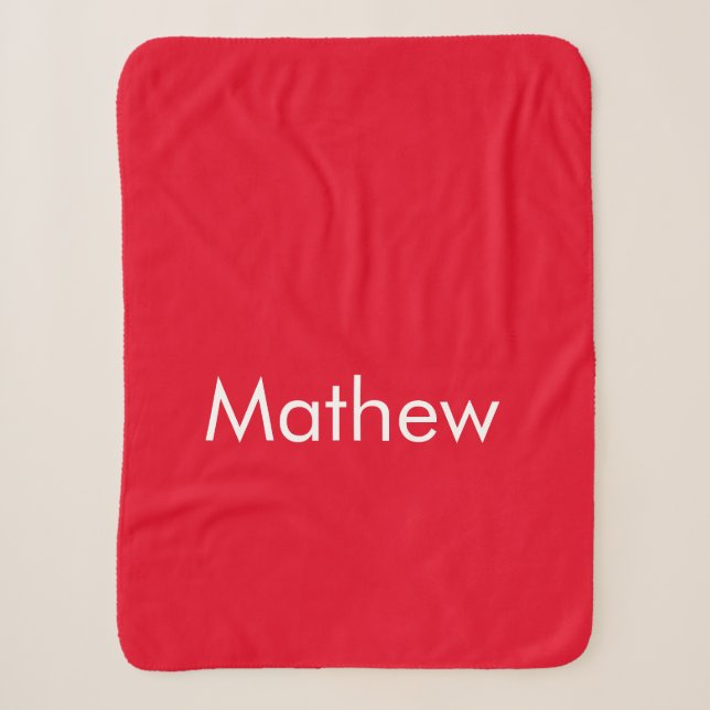 simple initial letter monogram add your name lett  sherpa blanket (Front)