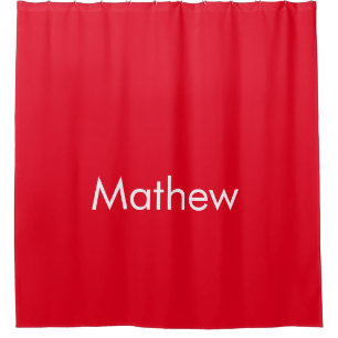 simple initial letter monogram add your name lett shower curtain