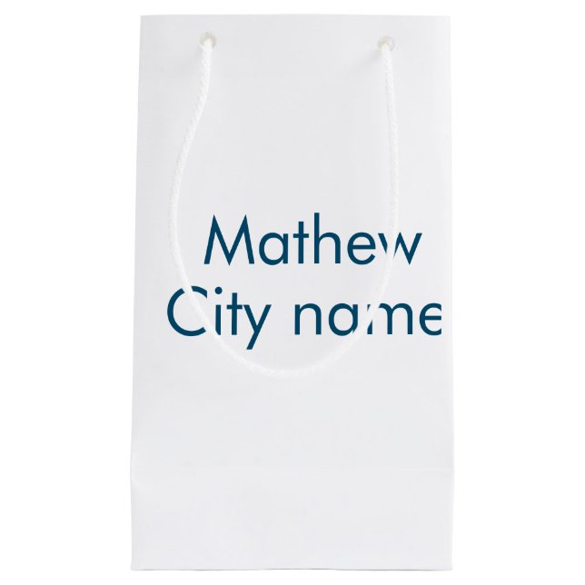simple initial letter monogram add your name lett  small gift bag (Front)
