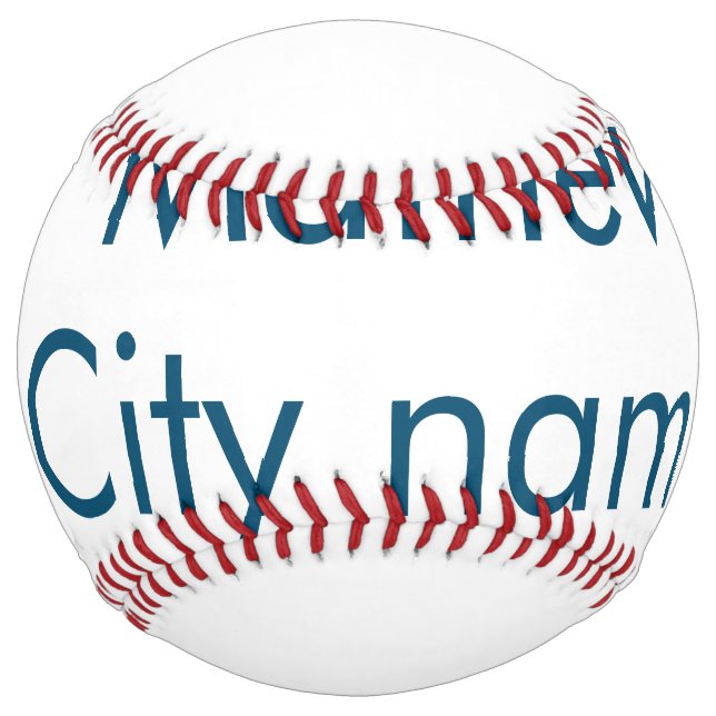 simple initial letter monogram add your name lett  softball (Front)