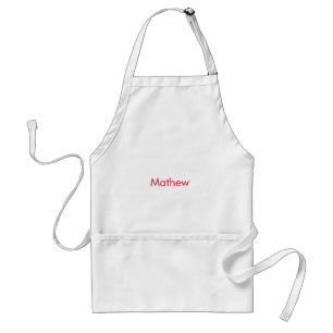 simple initial letter monogram add your name lett standard apron