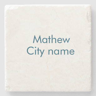 simple initial letter monogram add your name lett stone coaster