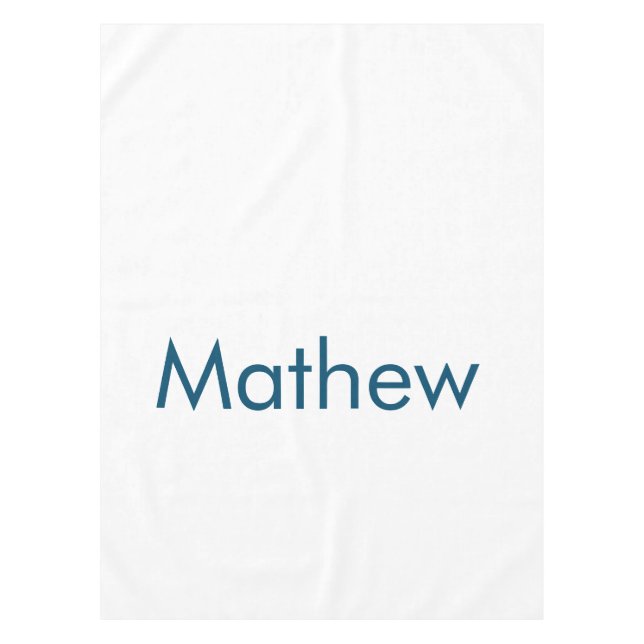 simple initial letter monogram add your name lett  tablecloth (Front)