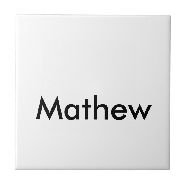 simple initial letter monogram add your name lett  tile (Front)