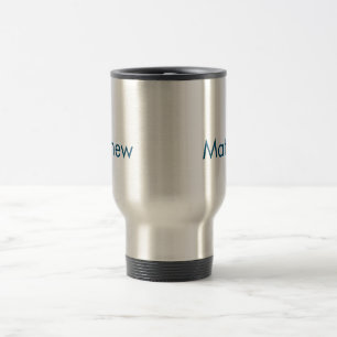 simple initial letter monogram add your name lett travel mug