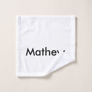 simple initial letter monogram add your name lett  wash cloth