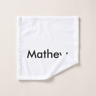 simple initial letter monogram add your name lett  wash cloth