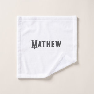 simple initial letter monogram add your name lett  wash cloth