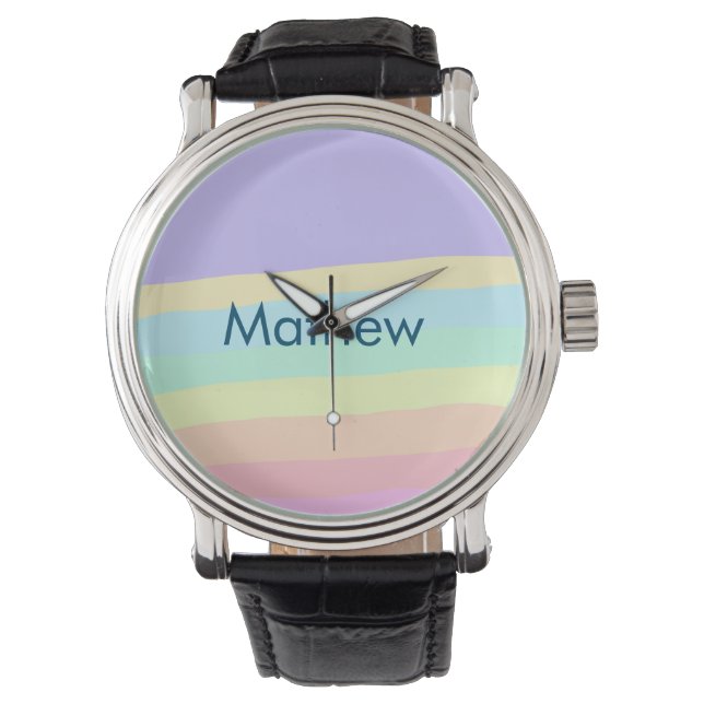 simple initial letter monogram add your name lett  watch (Front)
