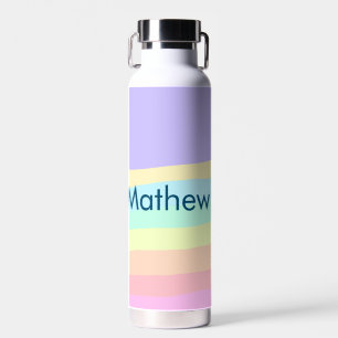 simple initial letter monogram add your name lett water bottle