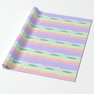 simple initial letter monogram add your name lett wrapping paper