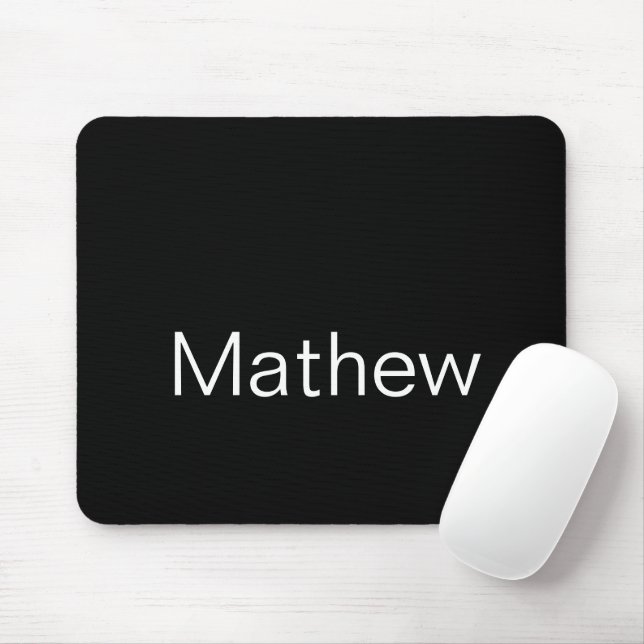 simple initial letter monogram add your name lette mouse mat (With Mouse)