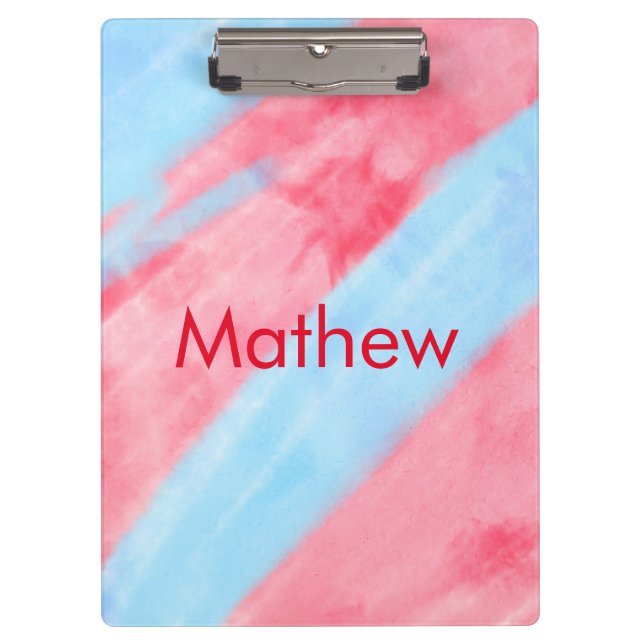 simple initial letter monogram add your name red b clipboard (Front)