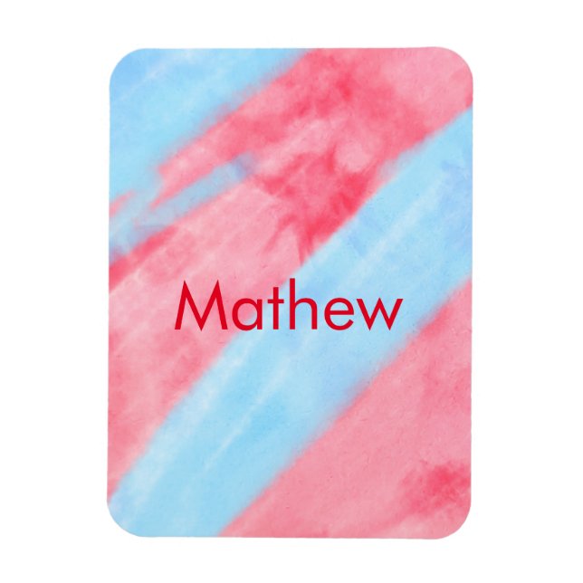 simple initial letter monogram add your name red b magnet (Vertical)