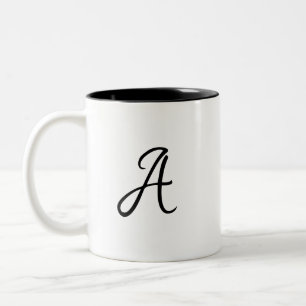 simple initial letter monogram logo coffee mug 