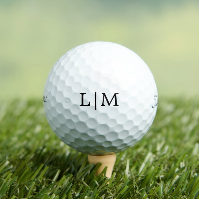 Simple Initial Monogram Personalised Golf Balls (Insitu Tee)