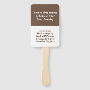 Simple Inspirational Love Quote Wedding Marriage Hand Fan