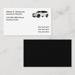Simple Insurance Adjuster Modern Business Cards
