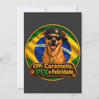 Simple Invitation CPF Caramel PIX and Happiness