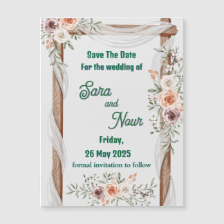 Simple invitation wedding Magnetic Card