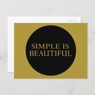 simple is beautiful holiday postcard