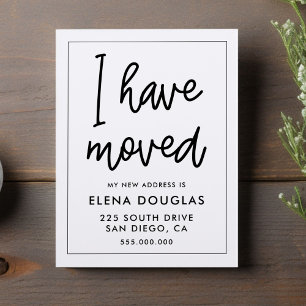 Simple I've moved moving announcement Postcard