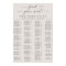 Simple Ivory Alphabetical Wedding Seating Chart