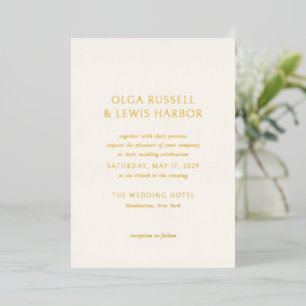 Simple Ivory and Gold Modern Wedding