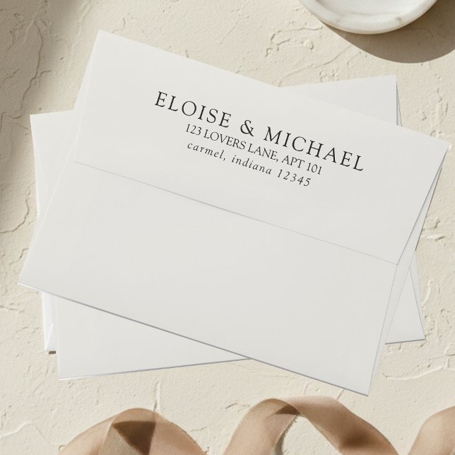 Simple Ivory Classic Wedding Envelope (Simple Ivory Classic Wedding Envelope)