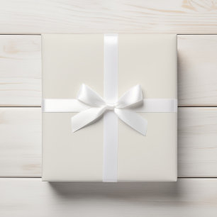 Simple Ivory Cream Solid Colour Wrapping Paper