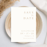 Simple Ivory Elegant Minimalist Modern Wedding Save The Date<br><div class="desc">Simple Elegant Minimalist Modern Wedding Save the Date.</div>