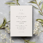 Simple Ivory Elegant Wedding Invitation<br><div class="desc">A Simple Ivory Elegant Wedding Invitation with classic typography. Perfect for a classic wedding,  where traditional elements are paired with modern details to create the perfect combination of timeless elegance. Click the edit button to customise this design.</div>