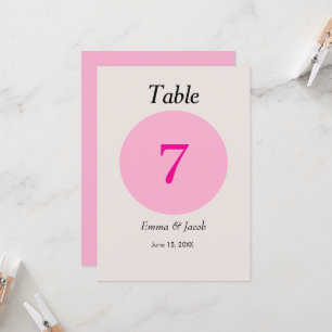 simple japanese cherry blossom colour table number