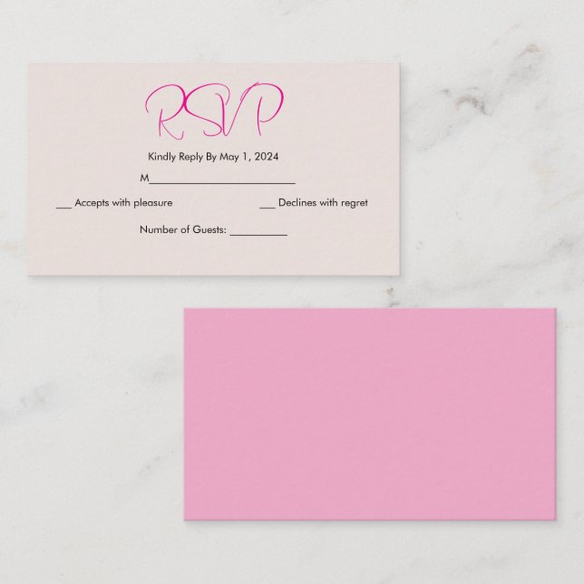 simple japanese cherry blossom rsvp card (Front/Back)