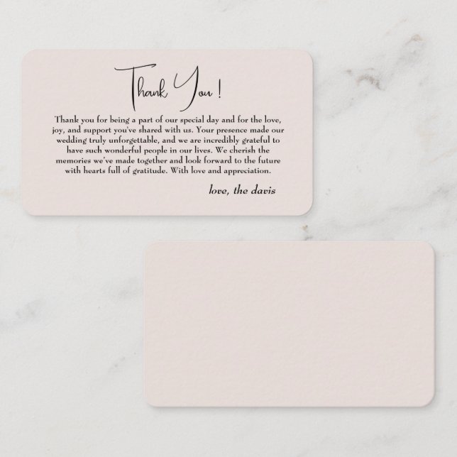 simple japanese cherry blossom thank you card (Front/Back)