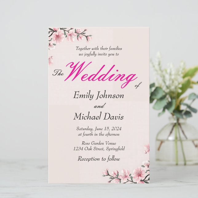 simple japanese cherry blossom wedding (Standing Front)