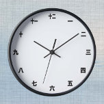 Simple Japanese Clock - Create Your Own / Kanji<br><div class="desc">Wall Clock template with Japanese Kanji Numerals. Personalise easily in "Edit Design" with adding your own colours,  photos,  text. Create your own cool gifts for your family & friends,  business for every occasion.</div>