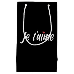 Simple Je T'aime I Love You Valentine   Gift Bag