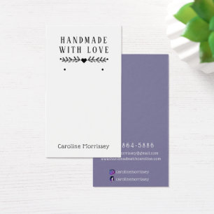 Simple Jewellery Earring Display Purple Card