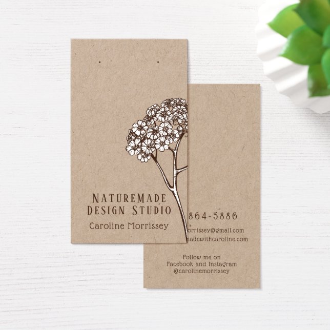 Simple Jewellery Earring Display Rustic Card (Desk)