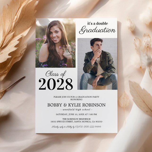 Simple Joint Graduation Party Invitation (Creator Uploaded)
