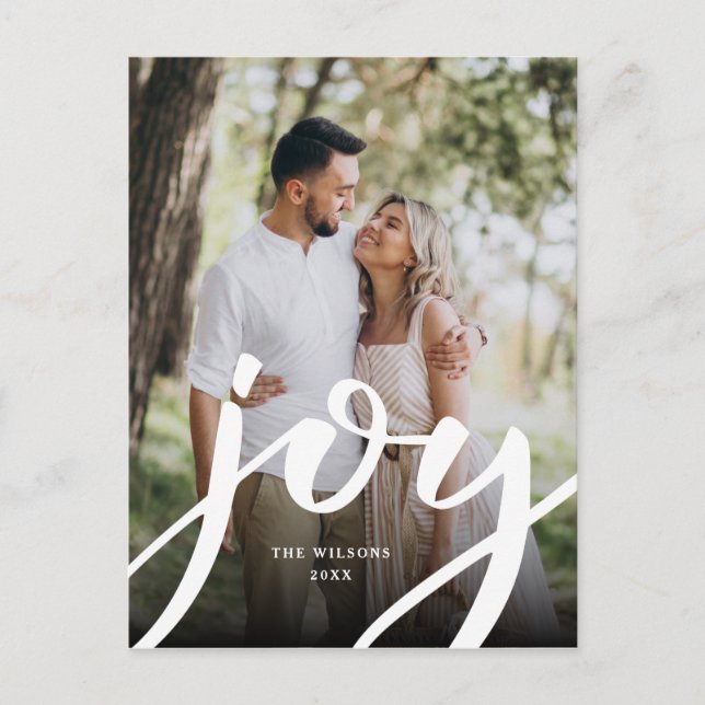 Simple Joy Christmas Photo Postcard (Front)