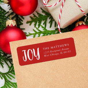 Simple Joy Holiday Return Address Labels